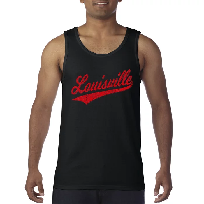 Louisville Kentucky Varsity Script Classic Sports Jersey Tank Top