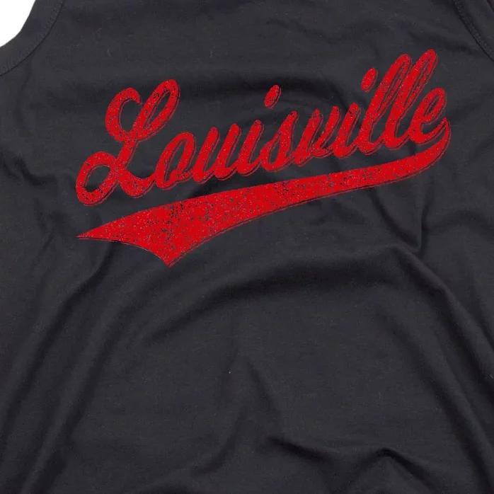 Louisville Kentucky Varsity Script Classic Sports Jersey Tank Top