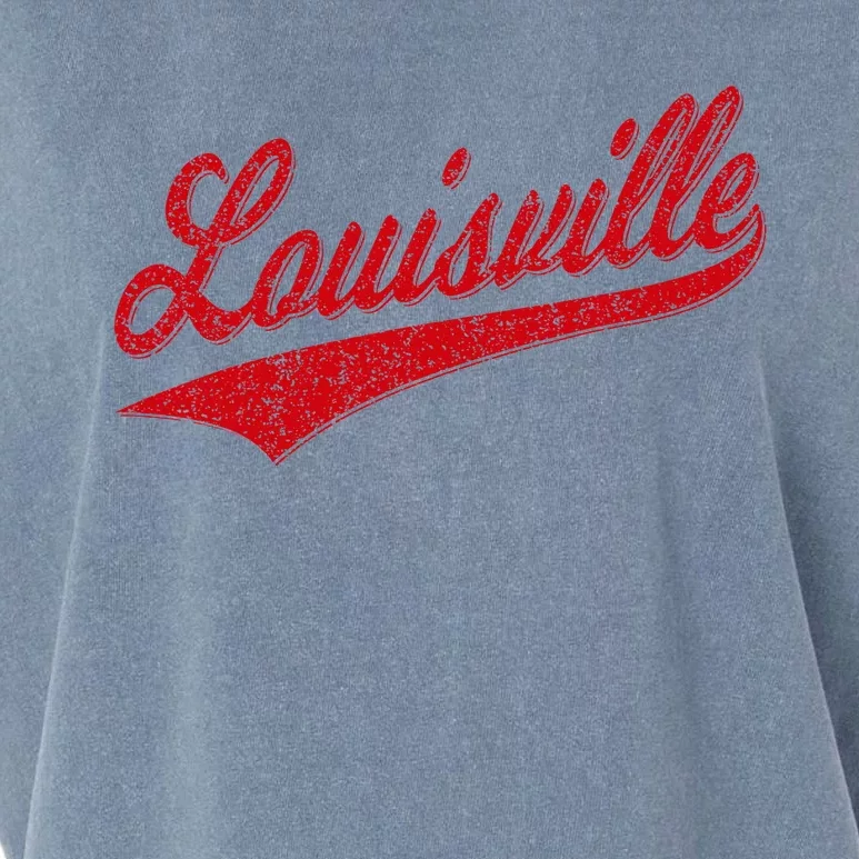 Louisville Kentucky Varsity Script Classic Sports Jersey Garment-Dyed Women's Muscle Tee