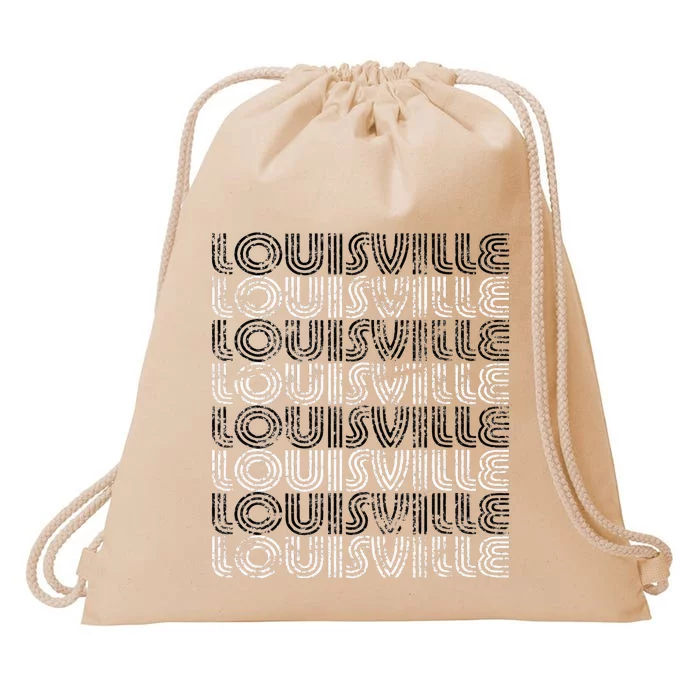 Louisville Kentucky Vintage Weathered Drawstring Bag