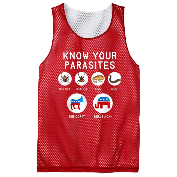 Libertarian Know Your Parasites Mesh Reversible Basketball Jersey Tank