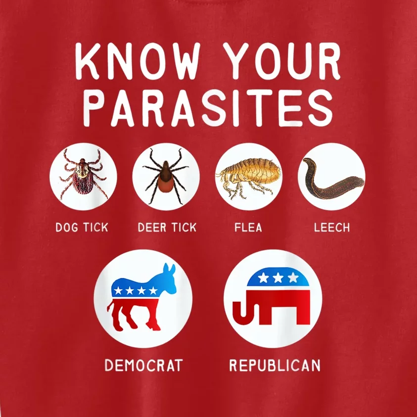 Libertarian Know Your Parasites Kids Sweatshirt