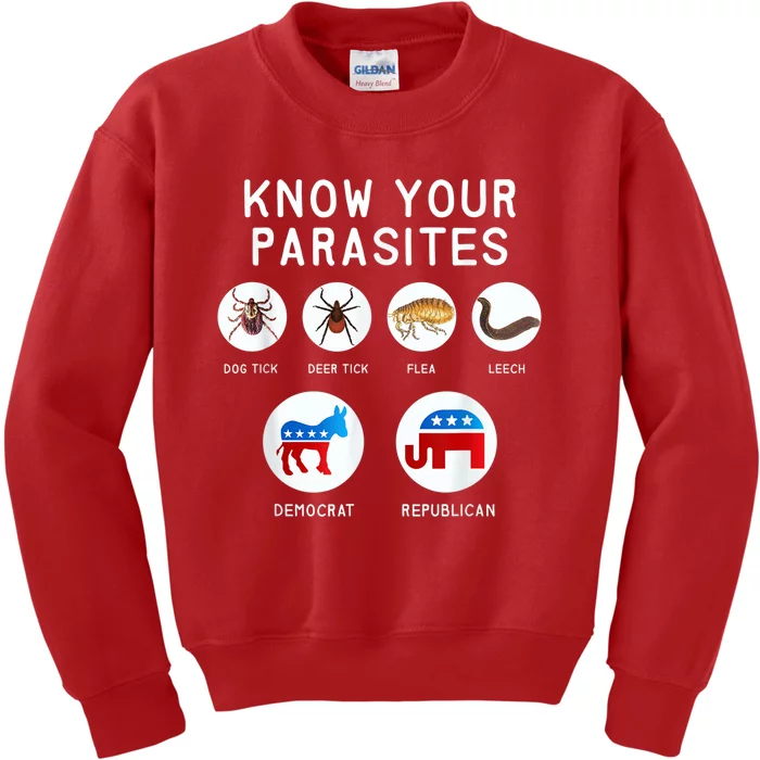 Libertarian Know Your Parasites Kids Sweatshirt