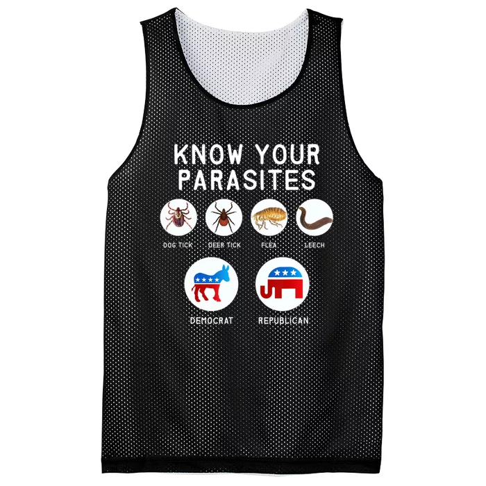 Libertarian Know Your Parasites Mesh Reversible Basketball Jersey Tank