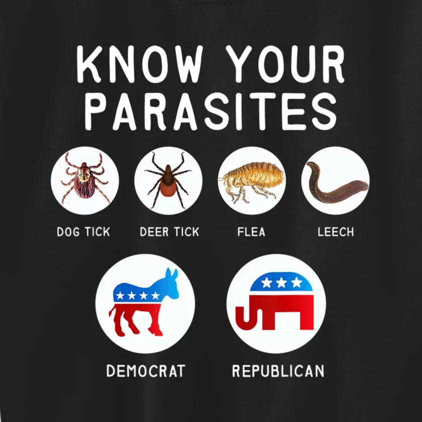 Libertarian Know Your Parasites Kids Sweatshirt