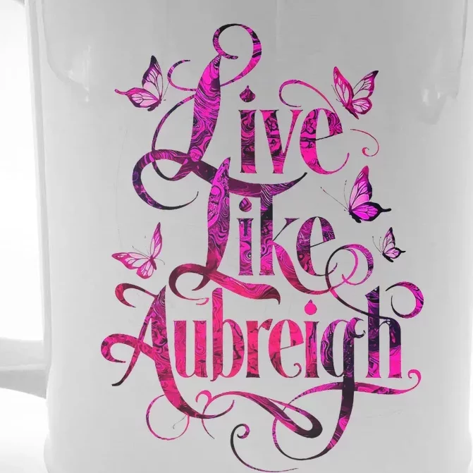 Live Like Aubreigh Dreamy Inspirational Butterfly Front & Back Beer Stein