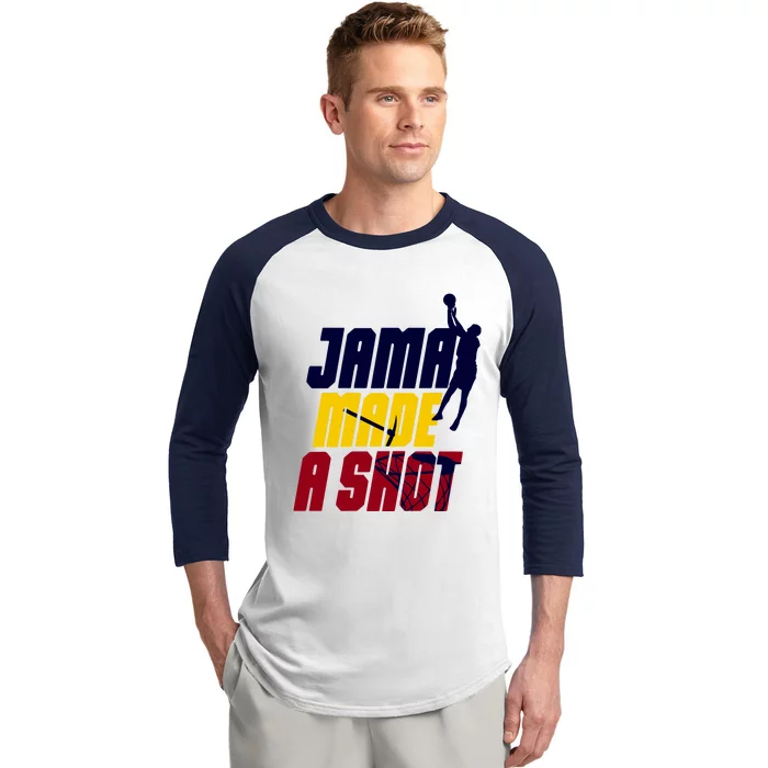 Lebron Los Angeles Basketball Jama Made A Shot Baseball Sleeve Shirt