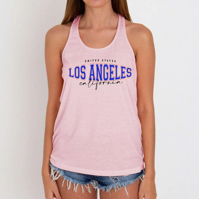 LA Los Angeles California Vintage Women's Knotted Racerback Tank