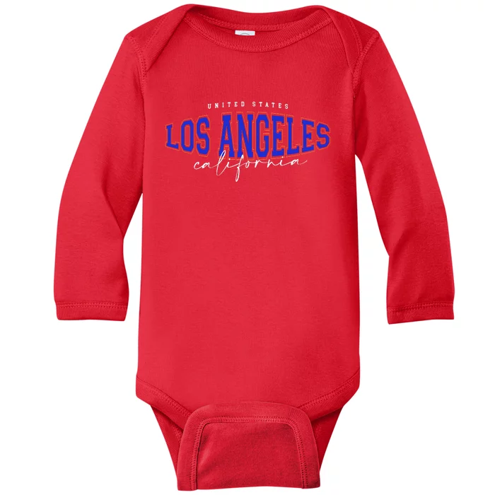 LA Los Angeles California Vintage Baby Long Sleeve Bodysuit