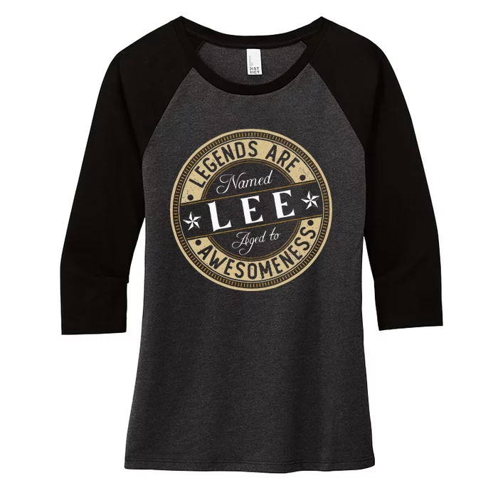 Lee Legends Are Named Lee Women's Tri-Blend 3/4-Sleeve Raglan Shirt