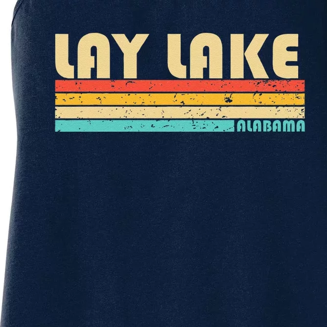 Lay Lake Alabama Funny Fishing Camping Summer Women's Racerback Tank