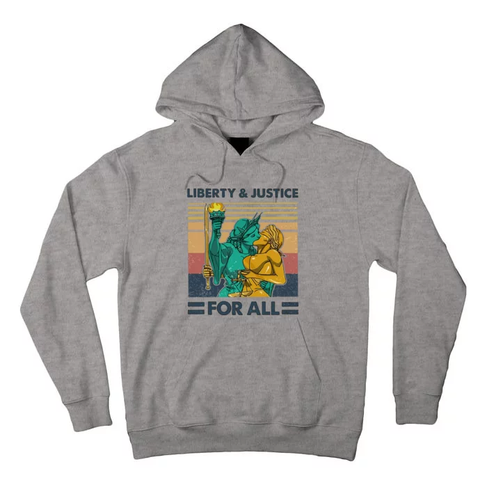 Lgbt Liberty And Justice For All Tall Hoodie