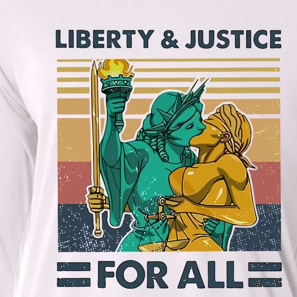 Lgbt Liberty And Justice For All Cooling Performance Long Sleeve Crew