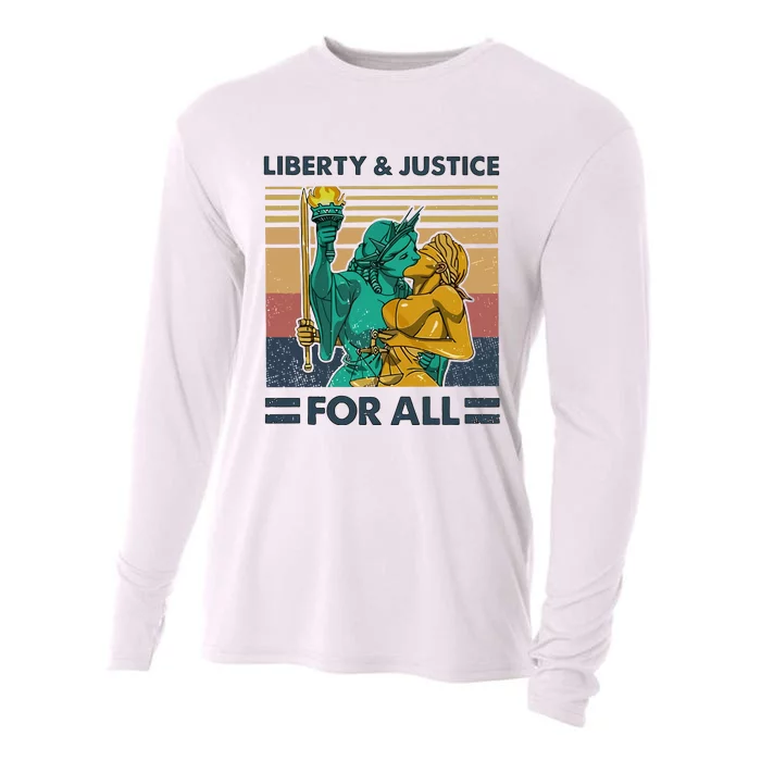 Lgbt Liberty And Justice For All Cooling Performance Long Sleeve Crew