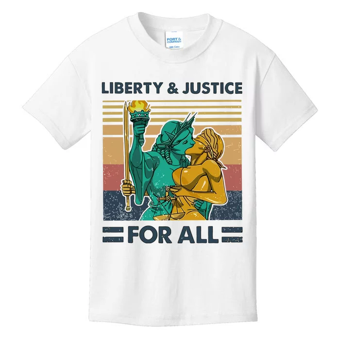 Lgbt Liberty And Justice For All Kids T-Shirt