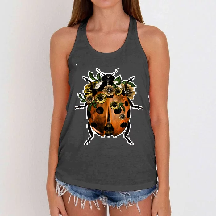 Ladybug Women's Knotted Racerback Tank