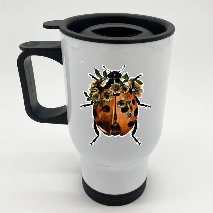 Ladybug Front & Back Stainless Steel Travel Mug