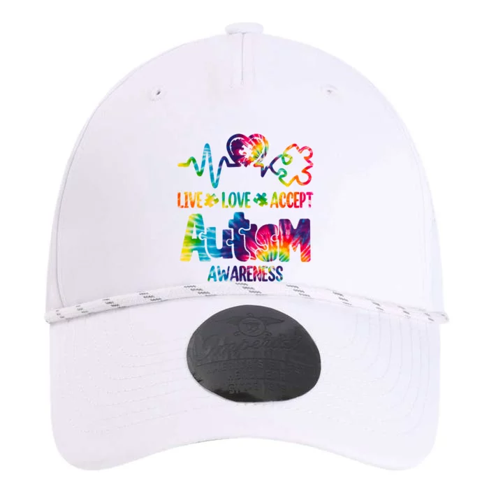 Live Love Accept Autism Awareness Colorful Performance The Dyno Cap