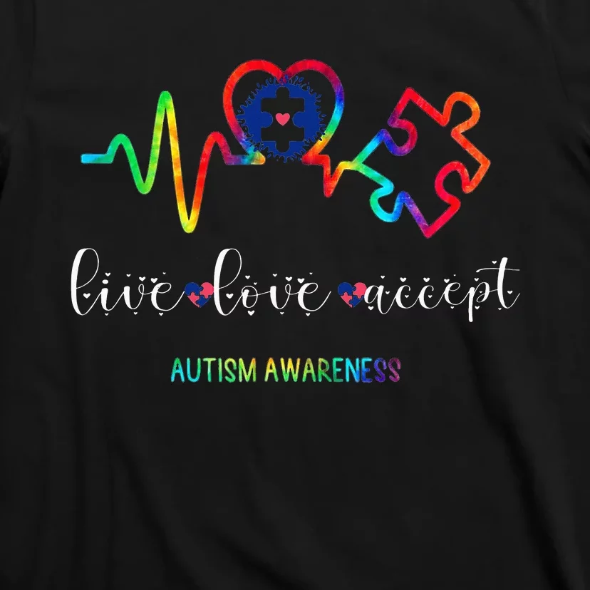 Live Love Accept Autism Awareness month T-Shirt