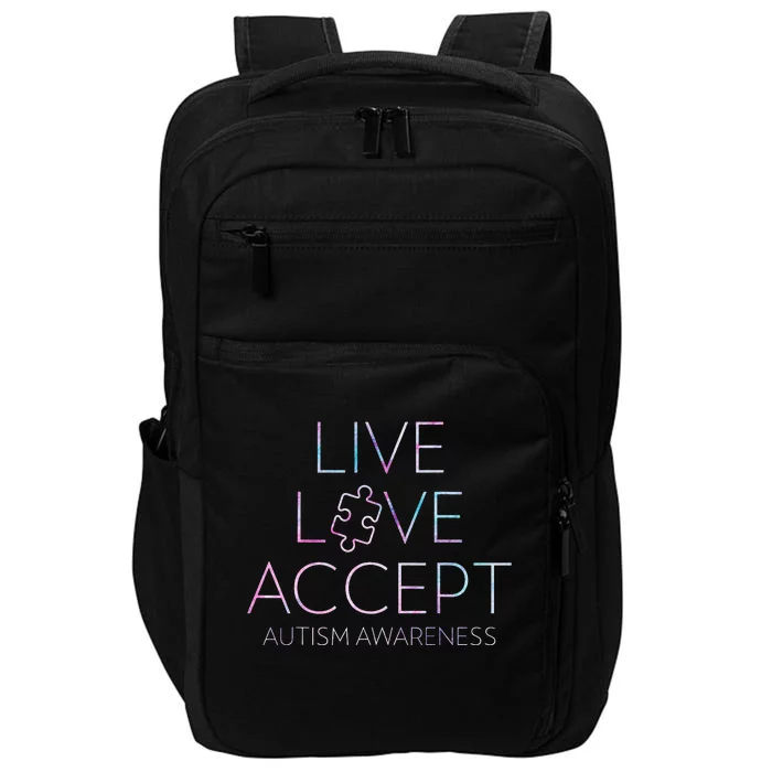 Live Love Accept Autism Awareness month Impact Tech Backpack