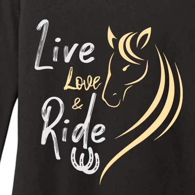 Live Love And Ride Horses Adult Womens CVC Long Sleeve Shirt