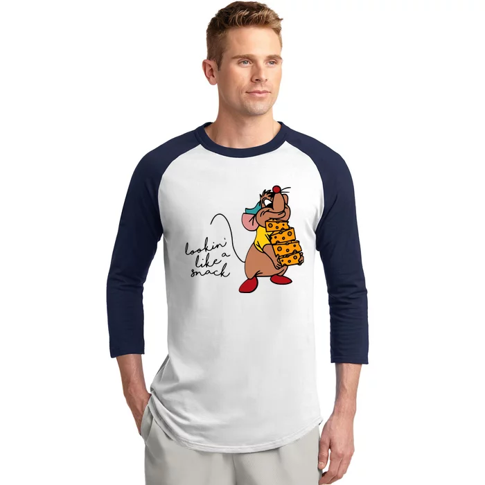 Looking Like A Snack Cute Mouse Mice Love Cheese Funny Cute Baseball Sleeve Shirt