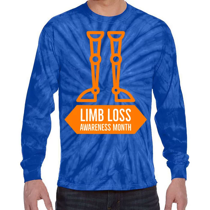 Limb Loss Awareness Month Great Gift Tie-Dye Long Sleeve Shirt