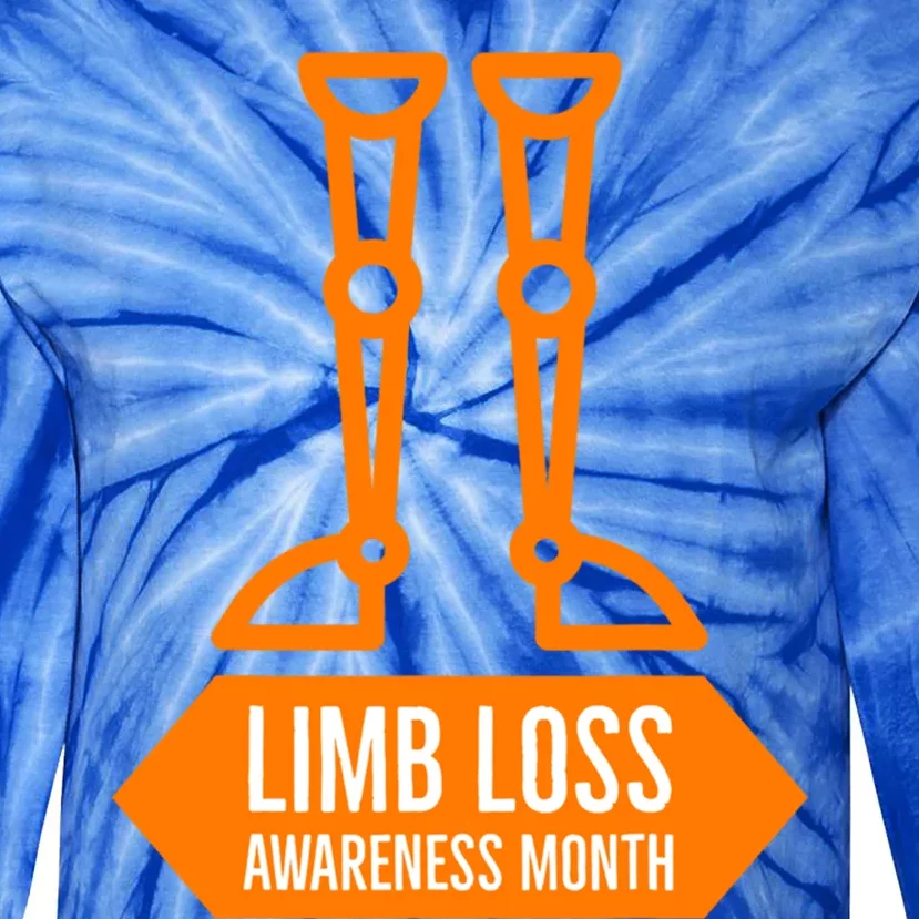 Limb Loss Awareness Month Great Gift Tie-Dye Long Sleeve Shirt