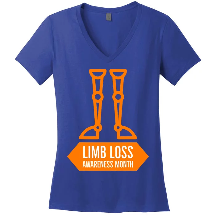 Limb Loss Awareness Month Great Gift Women's V-Neck T-Shirt