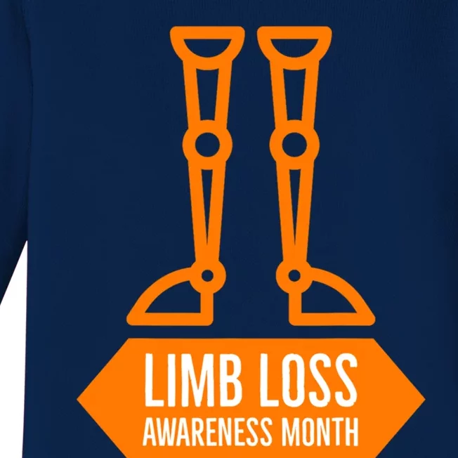 Limb Loss Awareness Month Great Gift Baby Long Sleeve Bodysuit