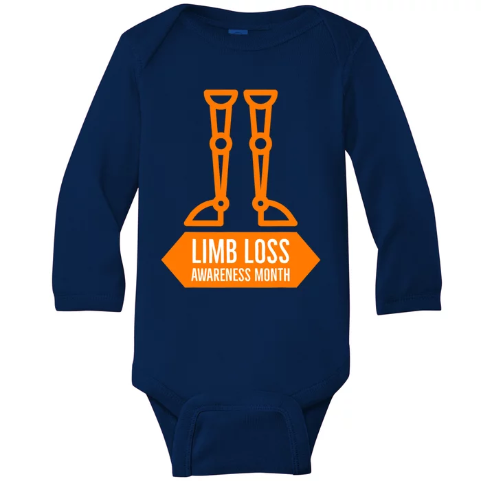 Limb Loss Awareness Month Great Gift Baby Long Sleeve Bodysuit