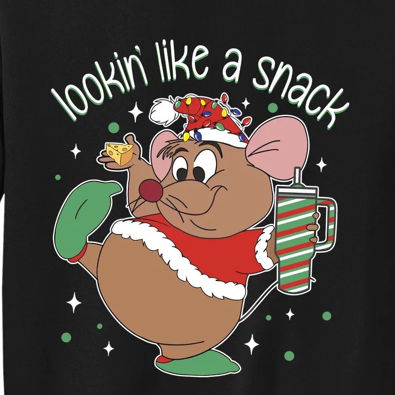 Looking Like A Snack Christmas Mouse Boujee Santa Xmas Sweatshirt