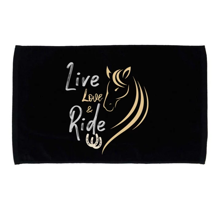 Live Love And Ride Horses Microfiber Hand Towel