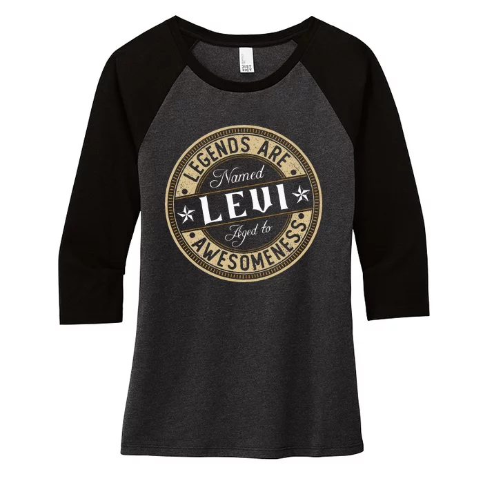 Levi Legends Are Named Levi Women's Tri-Blend 3/4-Sleeve Raglan Shirt