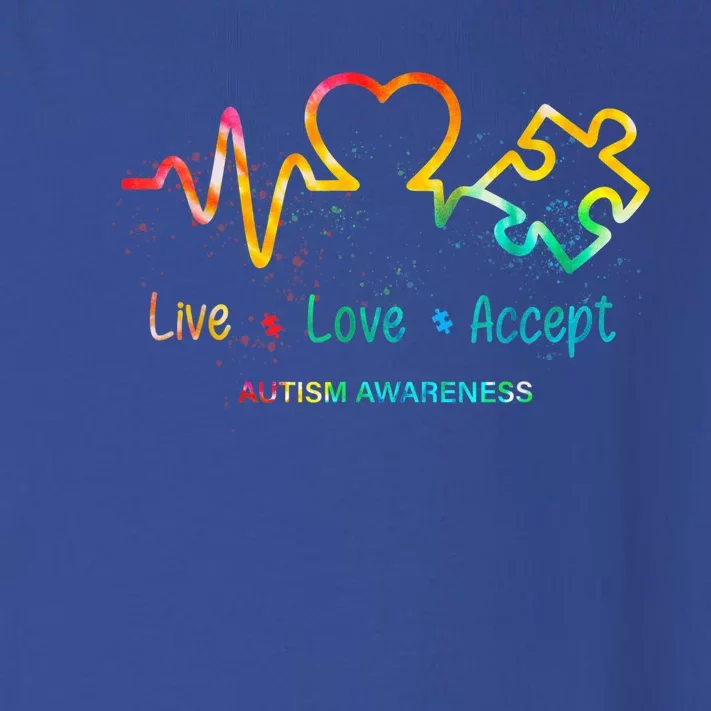 Live Love Accept Autism Awareness Month Support Acceptance Toddler Long Sleeve Shirt