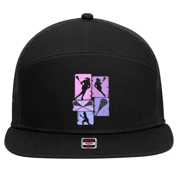 Lacrosse 7 Panel Mesh Trucker Snapback Hat