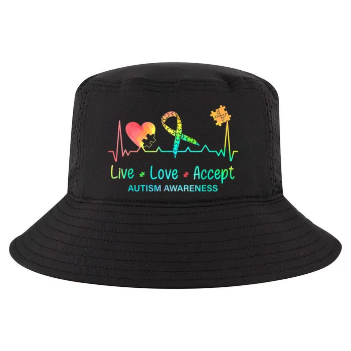 Live Love Accept Autism Month Tie Dye Men Women Cool Comfort Performance Bucket Hat