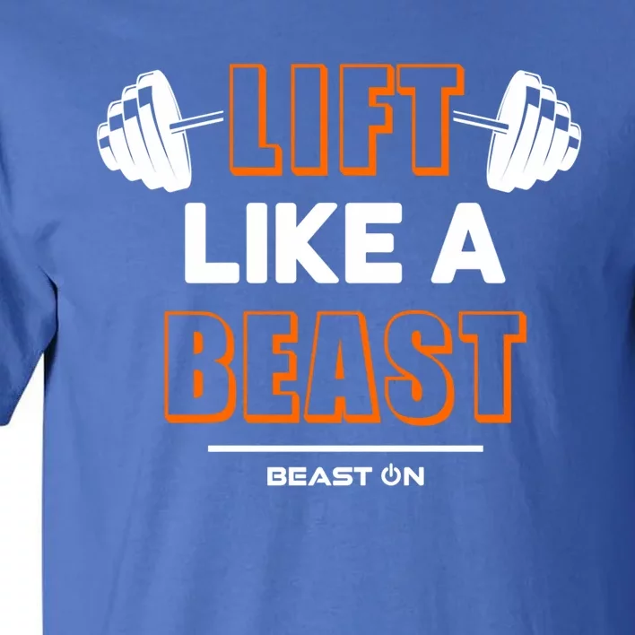 Lift Like A Beast Orange Gym Fitness Bodybuilding Training Funny Gift Tall T-Shirt