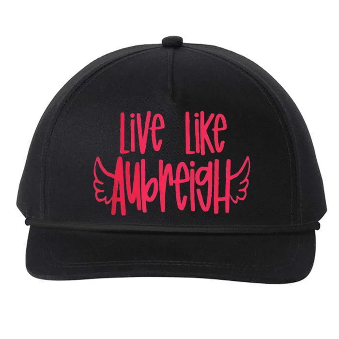 Live Like Aubreigh Inspirational Design Snapback Five-Panel Rope Hat