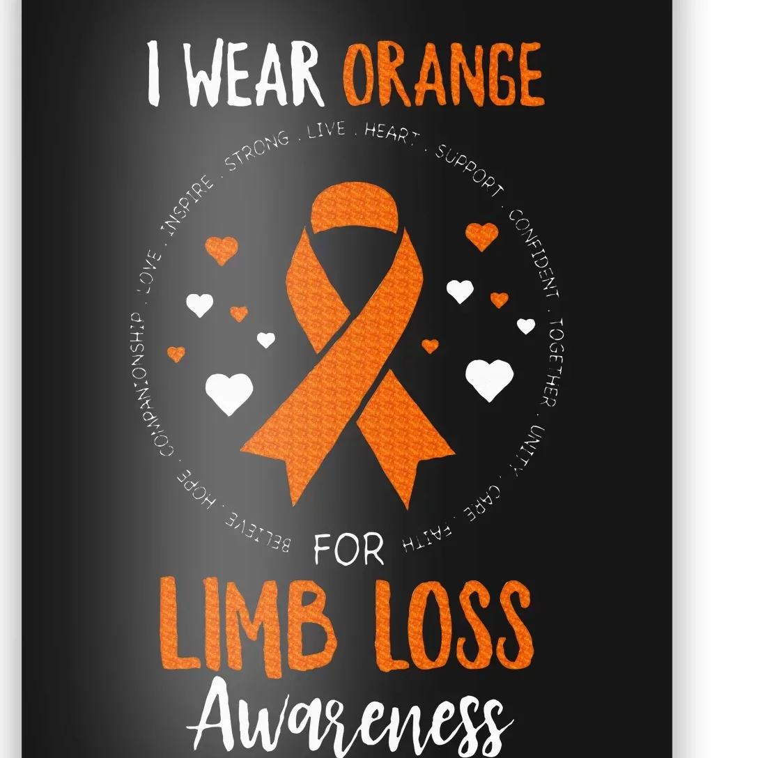 Limb Loss Awareness Ribbon Poster