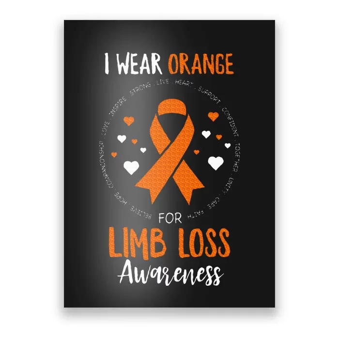 Limb Loss Awareness Ribbon Poster