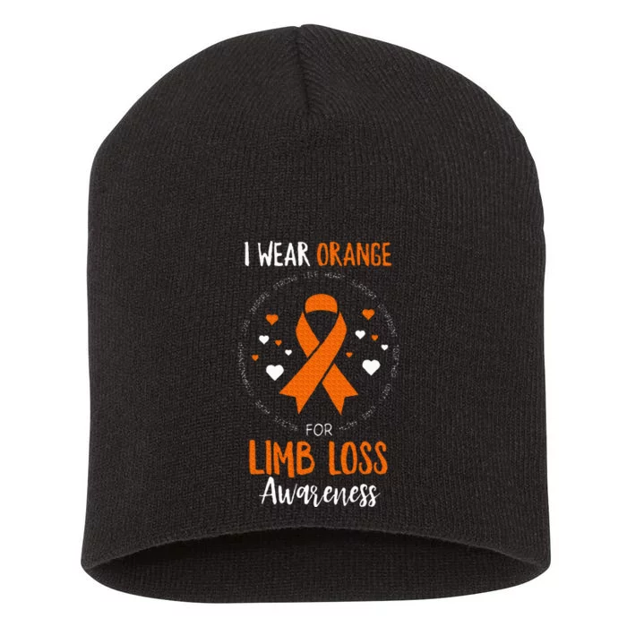 Limb Loss Awareness Ribbon Short Acrylic Beanie