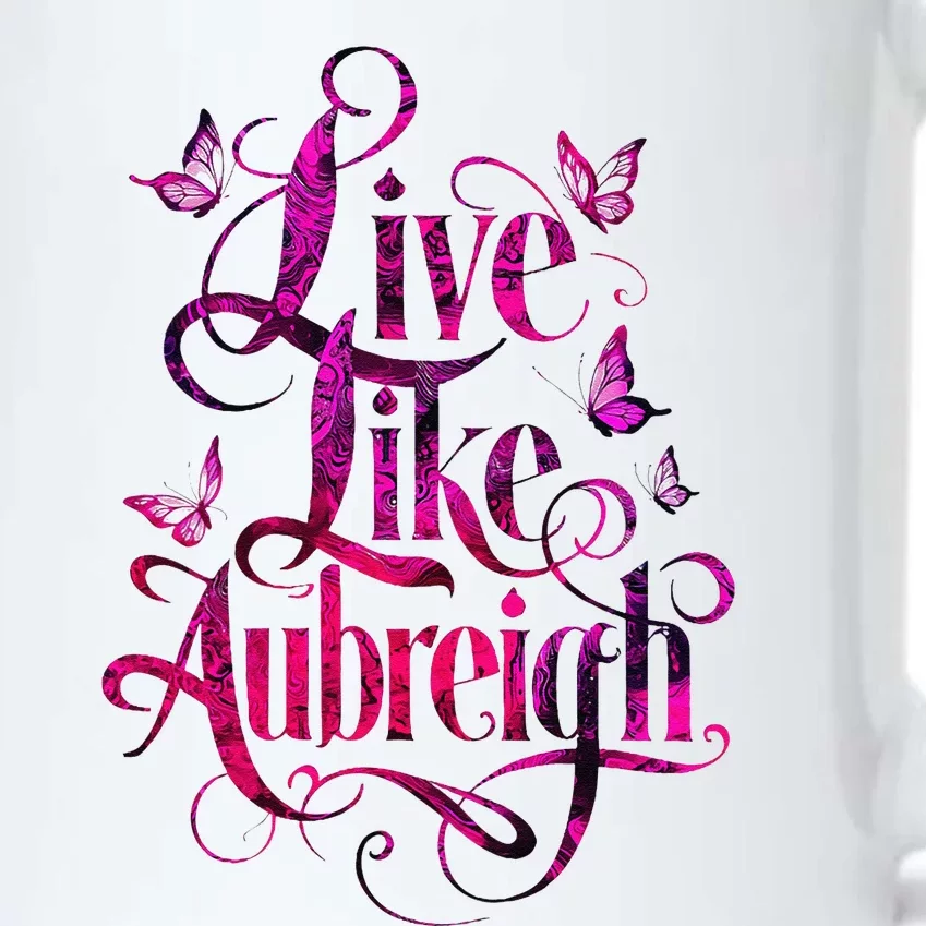 Live Like Aubreigh Dreamy Inspirational Butterfly Design Black Color Changing Mug