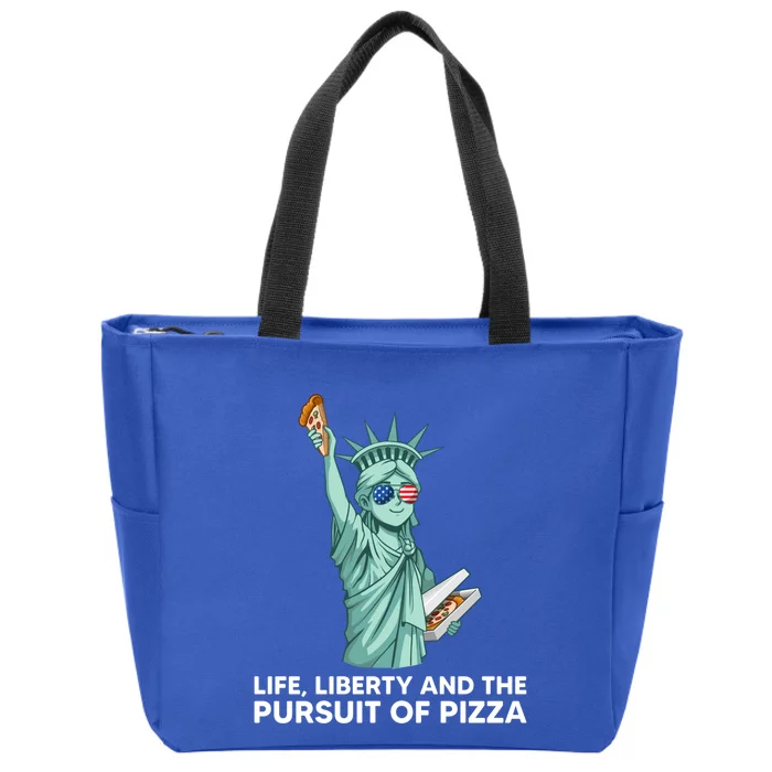 Life Liberty And The Pursuit Of Pizza National Pizza Day Gift Zip Tote Bag