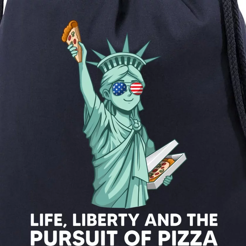 Life Liberty And The Pursuit Of Pizza National Pizza Day Gift Drawstring Bag