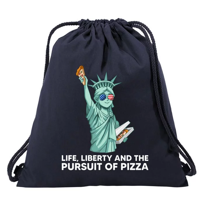 Life Liberty And The Pursuit Of Pizza National Pizza Day Gift Drawstring Bag