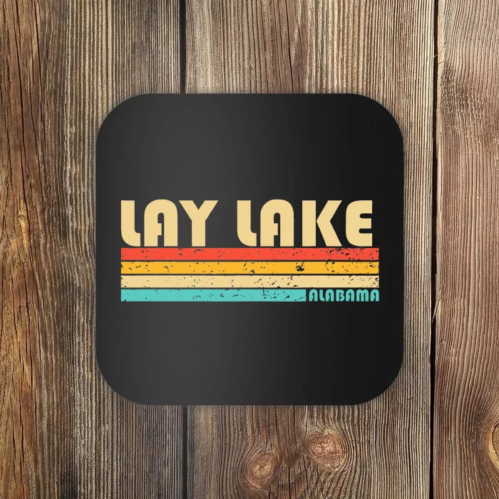 Lay Lake Alabama Funny Fishing Camping Summer Coaster