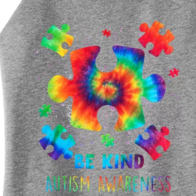 Live Love Accept Autism Awareness Support Acceptance Tie Dye Funny Gift Women’s Perfect Tri Rocker Tank