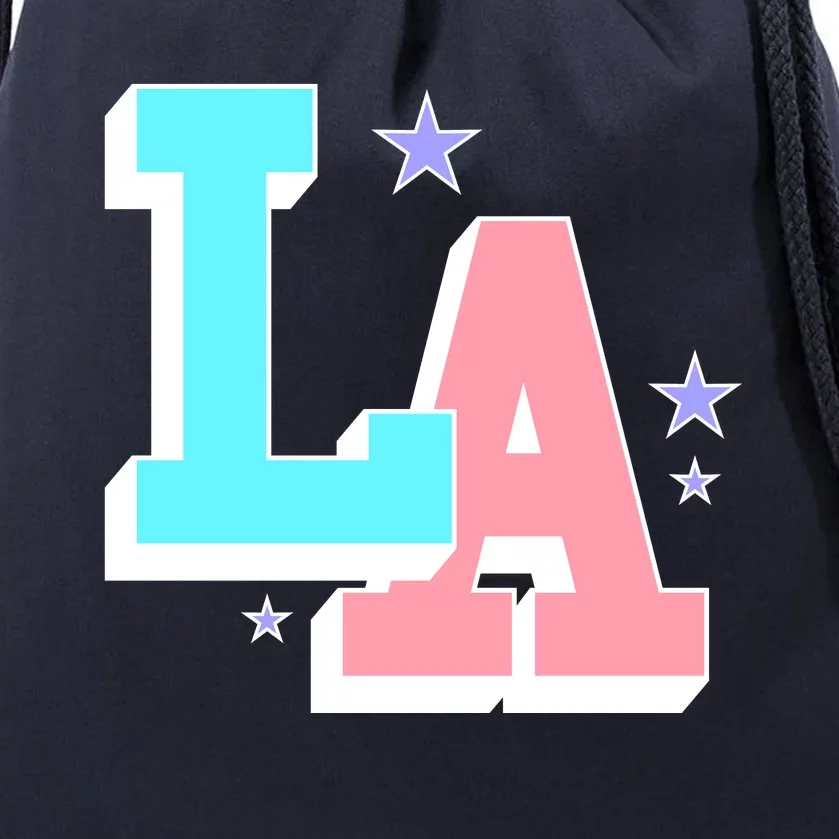 LA LOS ANGELES VARSITY TYPOGRAPHY Drawstring Bag