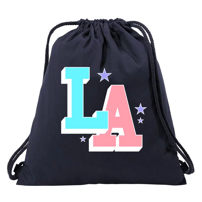 LA LOS ANGELES VARSITY TYPOGRAPHY Drawstring Bag